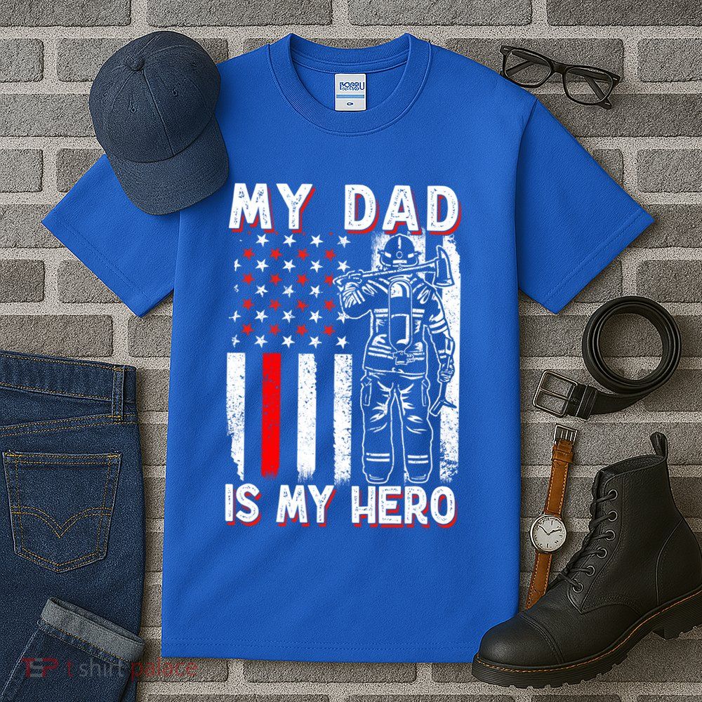 Firefighters My Daddy Is My Hero Firefighter Rescue Service Great Gift Tall T-Shirt