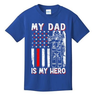 Firefighters My Daddy Is My Hero Firefighter Rescue Service Great Gift Kids T-Shirt