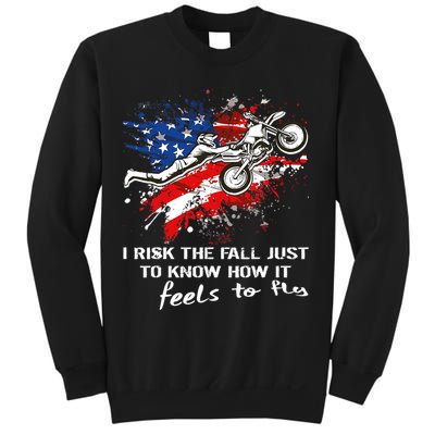 Funny Motocross Dirtbike Motorcycle MX Us Flag Sweatshirt
