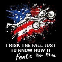 Funny Motocross Dirtbike Motorcycle MX Us Flag 16 in Basic Backpack