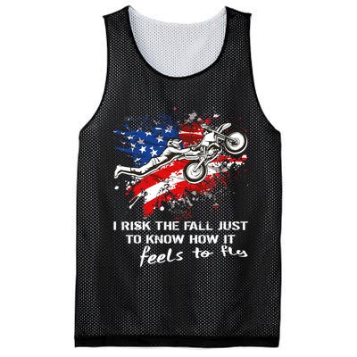 Funny Motocross Dirtbike Motorcycle MX Us Flag Mesh Reversible Basketball Jersey Tank