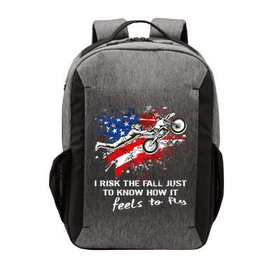 Funny Motocross Dirtbike Motorcycle MX Us Flag Vector Backpack