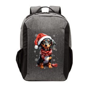 Funny Merry Doxie Christmas Dachshund Xmas Pajama Gift Vector Backpack