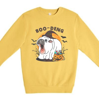 Funny Moo Deng Pumpkin Halloween Costumes Pygmy Hippopotamus Premium Crewneck Sweatshirt