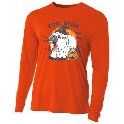 Funny Moo Deng Pumpkin Halloween Costumes Pygmy Hippopotamus Cooling Performance Long Sleeve Crew