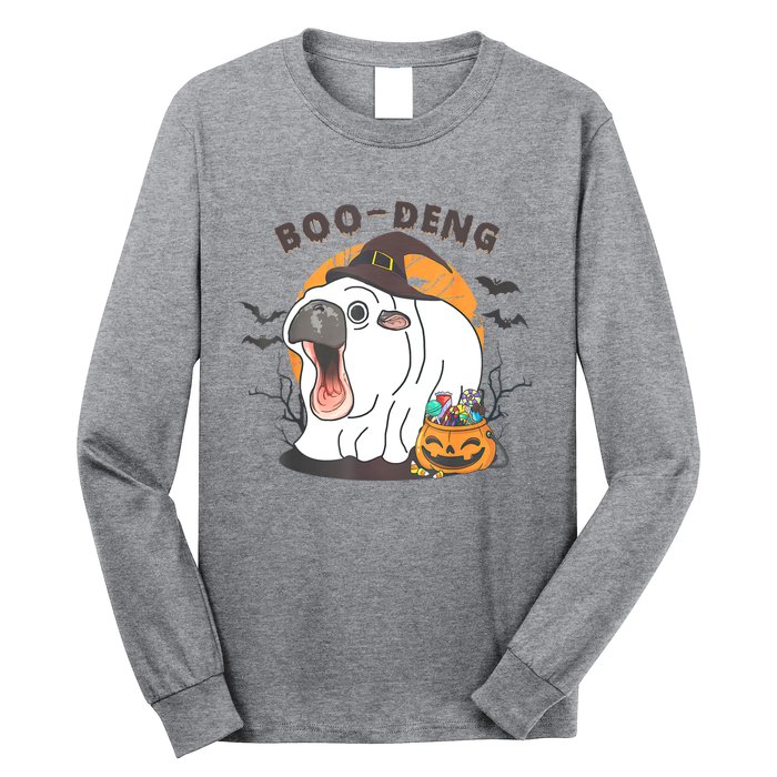 Funny Moo Deng Pumpkin Halloween Costumes Pygmy Hippopotamus Long Sleeve Shirt