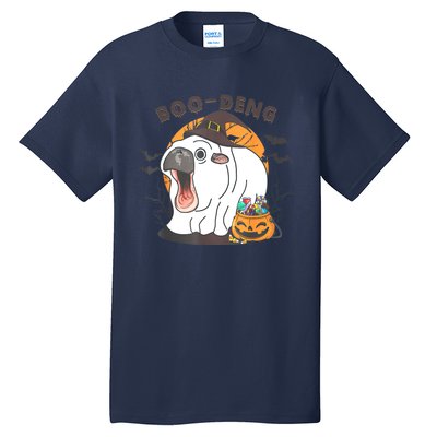 Funny Moo Deng Pumpkin Halloween Costumes Pygmy Hippopotamus Tall T-Shirt