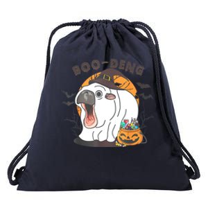 Funny Moo Deng Pumpkin Halloween Costumes Pygmy Hippopotamus Drawstring Bag