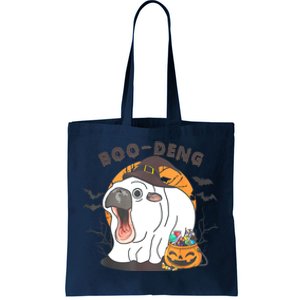 Funny Moo Deng Pumpkin Halloween Costumes Pygmy Hippopotamus Tote Bag