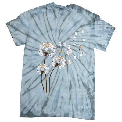 Flower Maltese Dog Dandelion Funny Animal Lover Tie-Dye T-Shirt