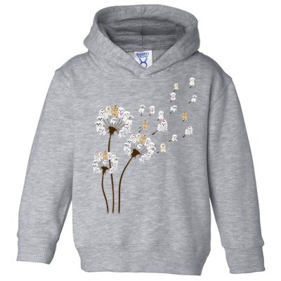 Flower Maltese Dog Dandelion Funny Animal Lover Toddler Hoodie