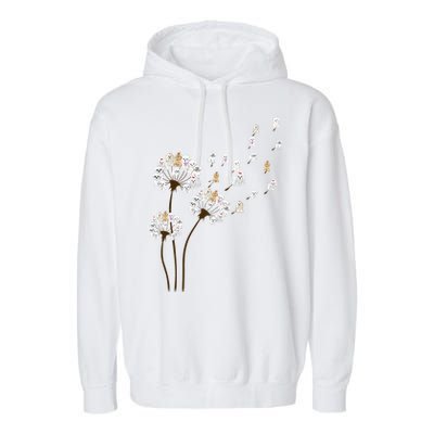 Flower Maltese Dog Dandelion Funny Animal Lover Garment-Dyed Fleece Hoodie