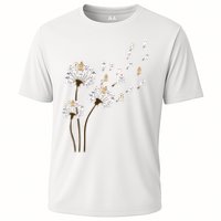 Flower Maltese Dog Dandelion Funny Animal Lover Cooling Performance Crew T-Shirt
