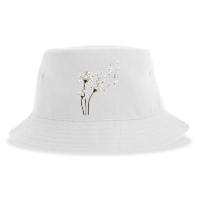 Flower Maltese Dog Dandelion Funny Animal Lover Sustainable Bucket Hat