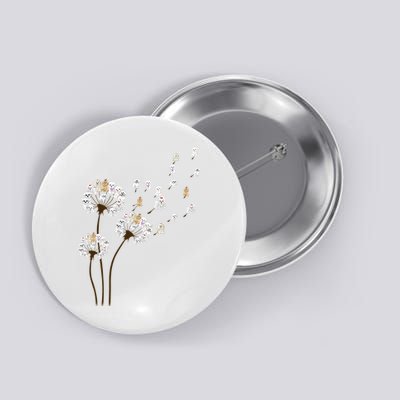 Flower Maltese Dog Dandelion Funny Animal Lover Button