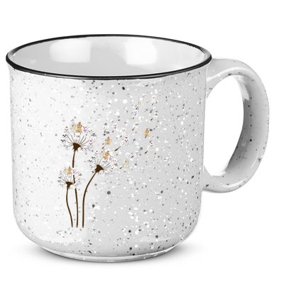 Flower Maltese Dog Dandelion Funny Animal Lover 15oz Campfire Ceramic Mug
