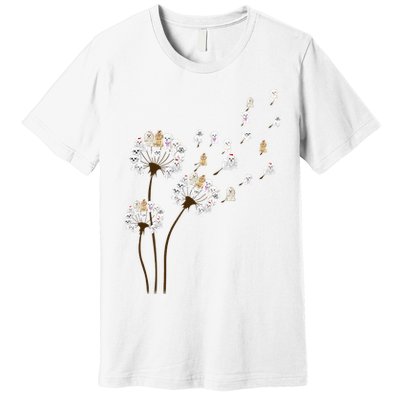 Flower Maltese Dog Dandelion Funny Animal Lover Premium T-Shirt