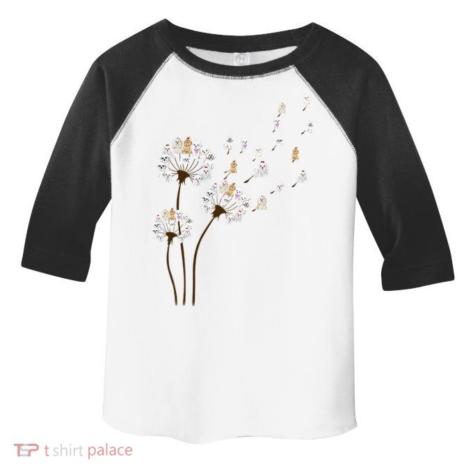 Flower Maltese Dog Dandelion Funny Animal Lover Toddler Fine Jersey T-Shirt