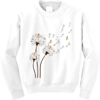 Flower Maltese Dog Dandelion Funny Animal Lover Kids Sweatshirt