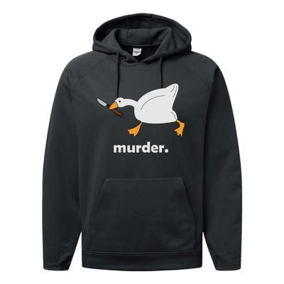 Funny Murder Duck Animal Meme Performance Fleece Hoodie