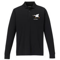 Funny Murder Duck Animal Meme Performance Long Sleeve Polo