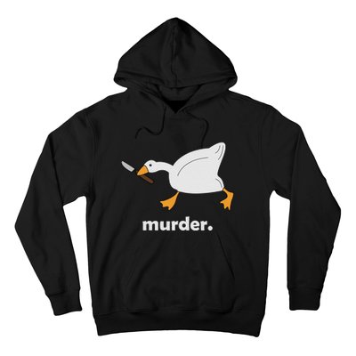 Funny Murder Duck Animal Meme Hoodie