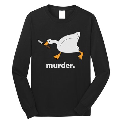 Funny Murder Duck Animal Meme Long Sleeve Shirt