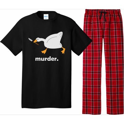 Funny Murder Duck Animal Meme Pajama Set