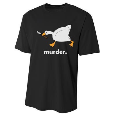 Funny Murder Duck Animal Meme Performance Sprint T-Shirt