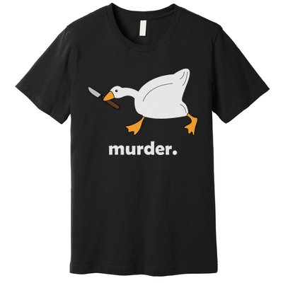 Funny Murder Duck Animal Meme Premium T-Shirt