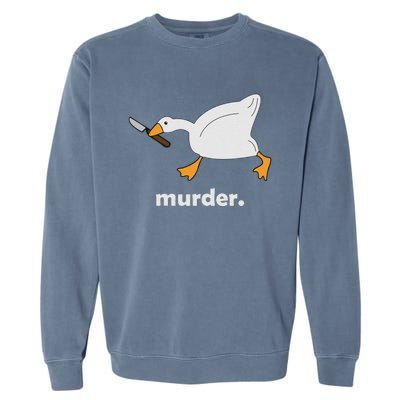 Funny Murder Duck Animal Meme Garment-Dyed Sweatshirt