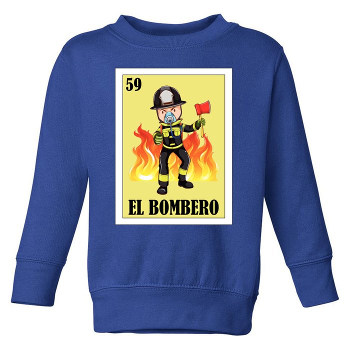 Funny Mexican Design For Fire El Bombero Gift Toddler Sweatshirt