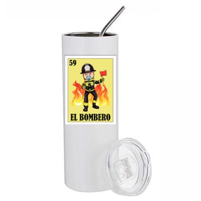 Funny Mexican Design For Fire El Bombero Gift Stainless Steel Tumbler