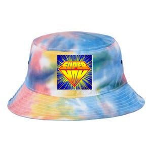 Funny Mother's Day Super Mom Pop Art Comic Panel Tie Dye Newport Bucket Hat