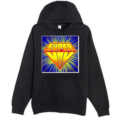Funny Mother's Day Super Mom Pop Art Comic Panel Premium Pullover Hoodie