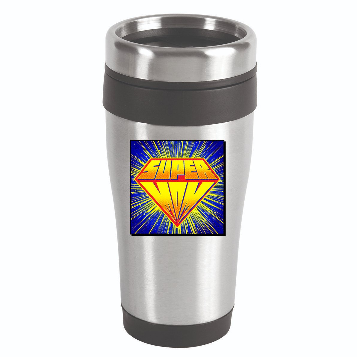 Funny Mother's Day Super Mom Pop Art Comic Panel 16oz Travel Tumbler