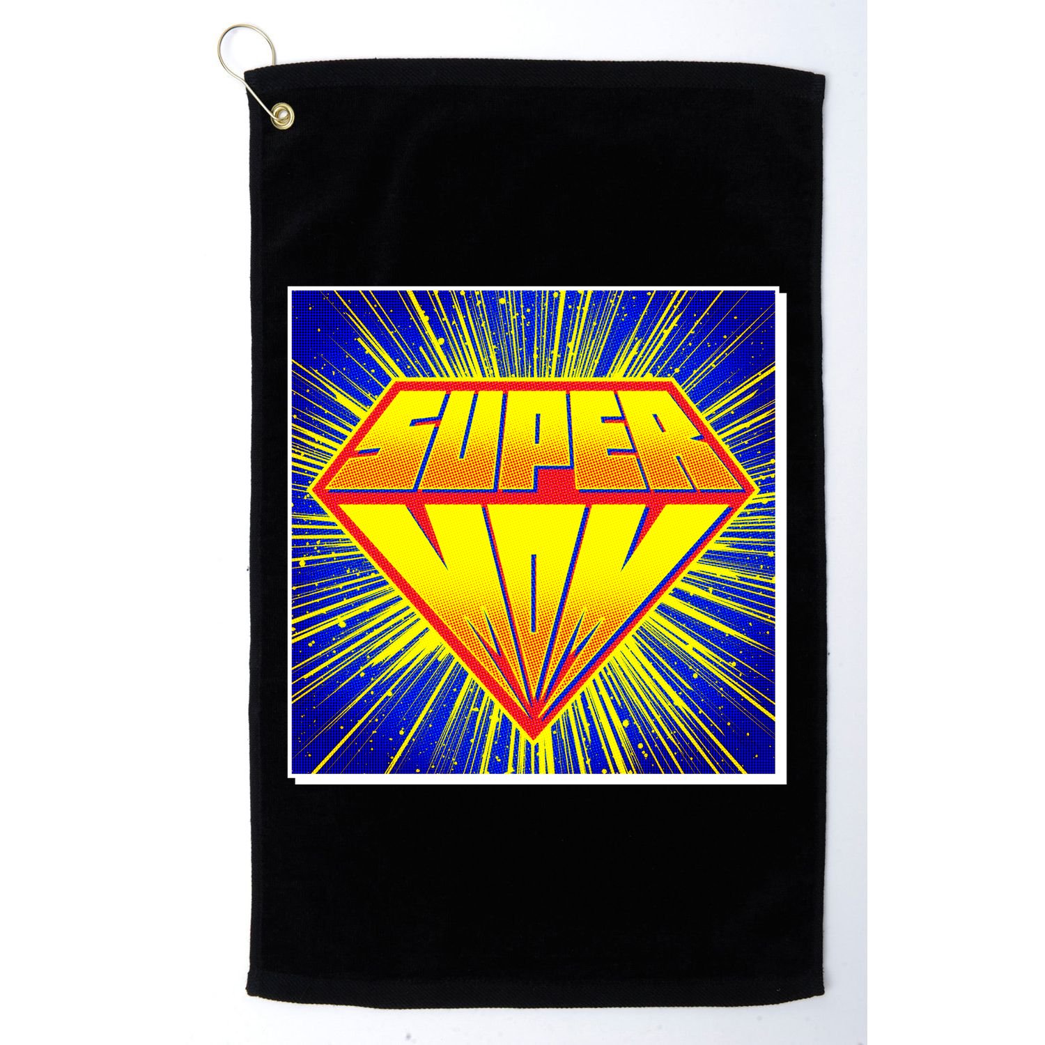 Funny Mother's Day Super Mom Pop Art Comic Panel Golf Towel