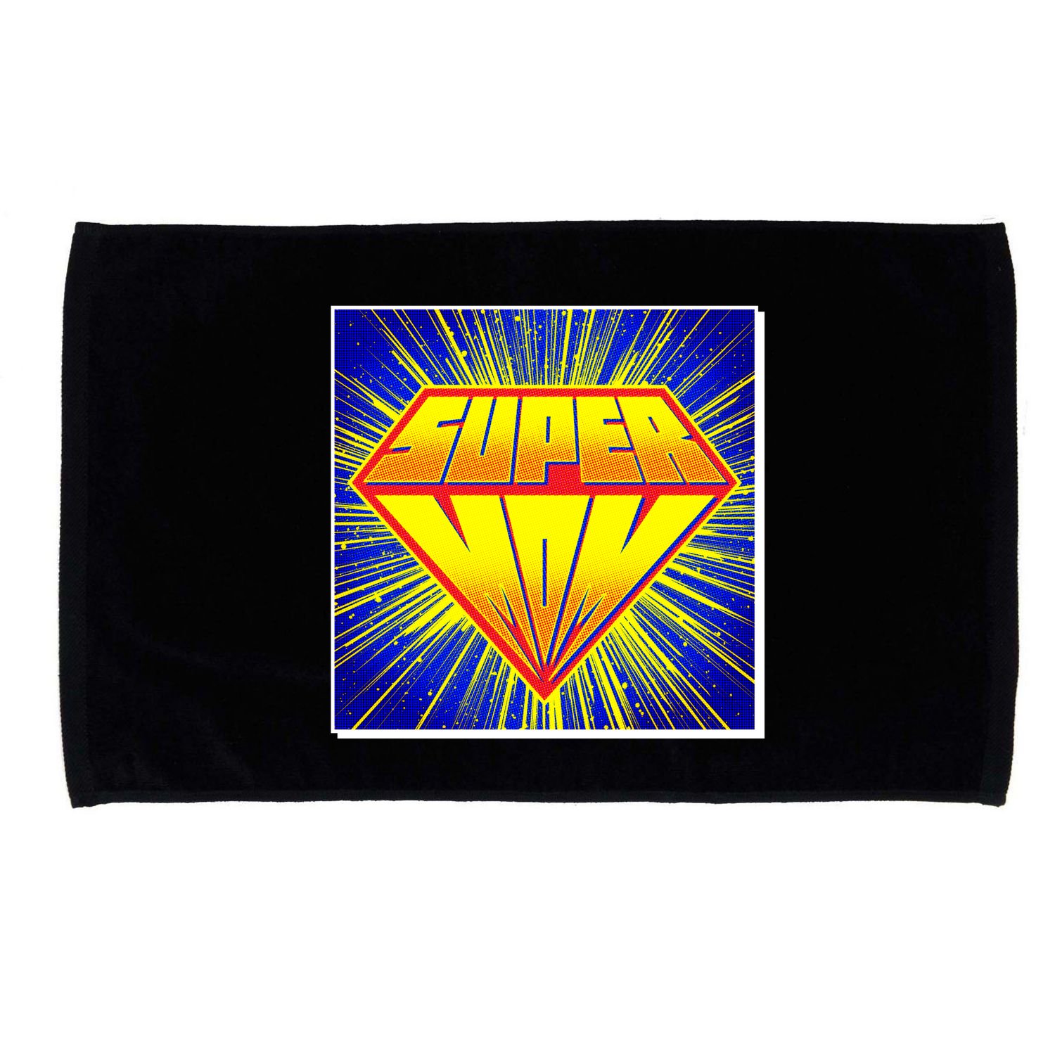 Funny Mother's Day Super Mom Pop Art Comic Panel Microfiber Hand Towel