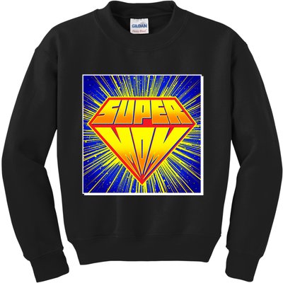 Funny Mother's Day Super Mom Pop Art Comic Panel Kids Sweatshirt