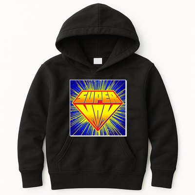 Funny Mother's Day Super Mom Pop Art Comic Panel Kids Hoodie