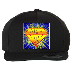 Funny Mother's Day Super Mom Pop Art Comic Panel Wool Snapback Cap