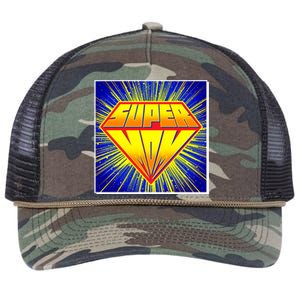 Funny Mother's Day Super Mom Pop Art Comic Panel Retro Rope Trucker Hat Cap