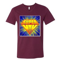 Funny Mother's Day Super Mom Pop Art Comic Panel V-Neck T-Shirt
