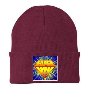 Funny Mother's Day Super Mom Pop Art Comic Panel Knit Cap Winter Beanie