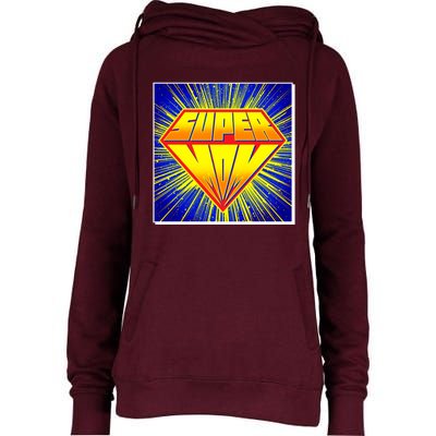 Funny Mother's Day Super Mom Pop Art Comic Panel Womens Funnel Neck Pullover Hood