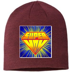 Funny Mother's Day Super Mom Pop Art Comic Panel Sustainable Beanie