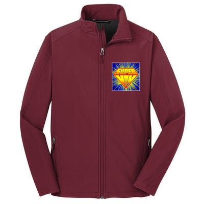 Funny Mother's Day Super Mom Pop Art Comic Panel Core Soft Shell Jacket