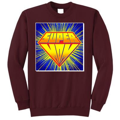 Funny Mother's Day Super Mom Pop Art Comic Panel Tall Sweatshirt