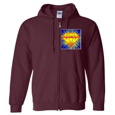 Funny Mother's Day Super Mom Pop Art Comic Panel Full Zip Hoodie