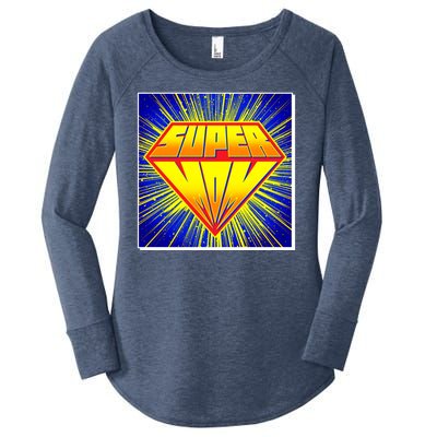 Funny Mother's Day Super Mom Pop Art Comic Panel Women's Perfect Tri Tunic Long Sleeve Shirt